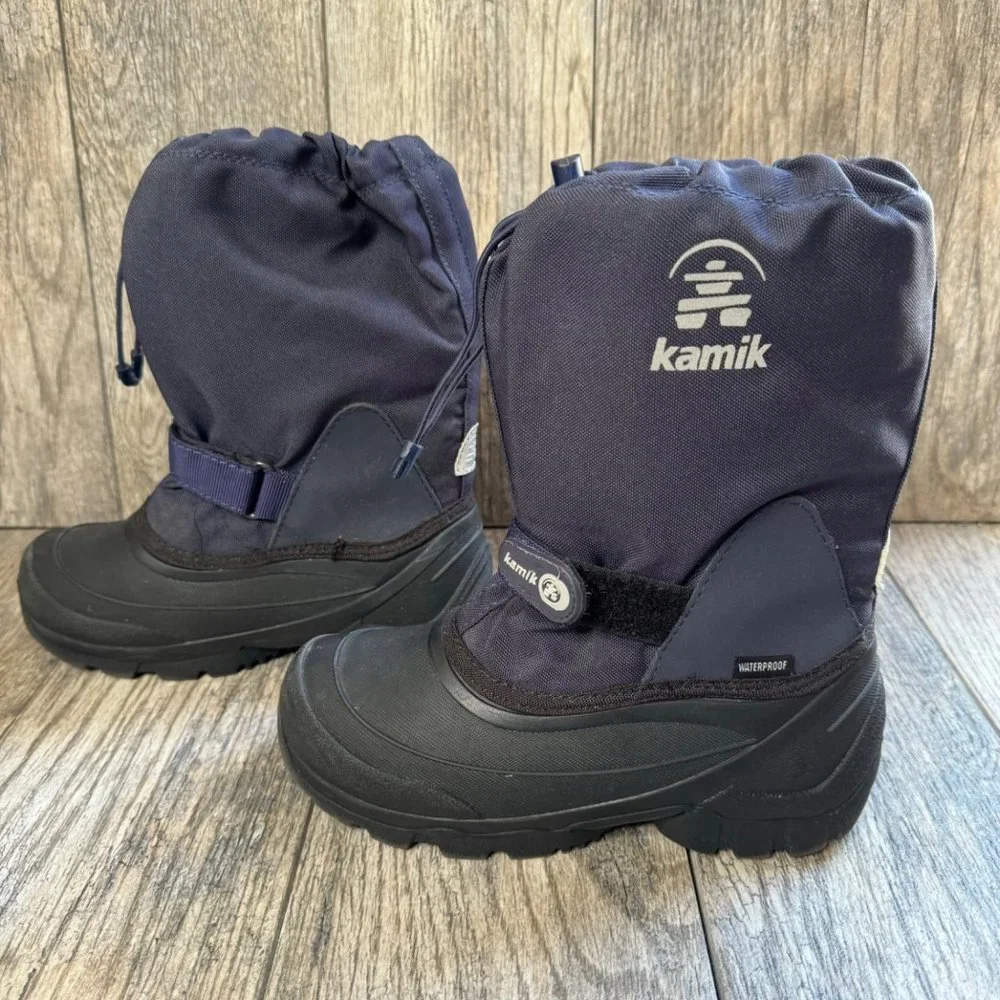 Kamik Kids' Rocket Waterproof Insulated Winter Boots Black Size 3 UNISEX